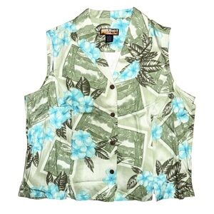 Havana Jacks Cafe Hawaiian Rayon Blouse NWT - Tropical Print - Size XL